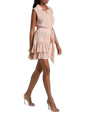 SNIDEL Sleeveless Flare Skirt Pink Mini Dress